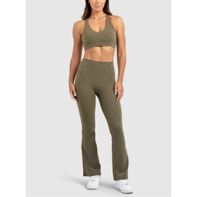 Women's high rise athleisure flared pants moisture wicking yoga leggings