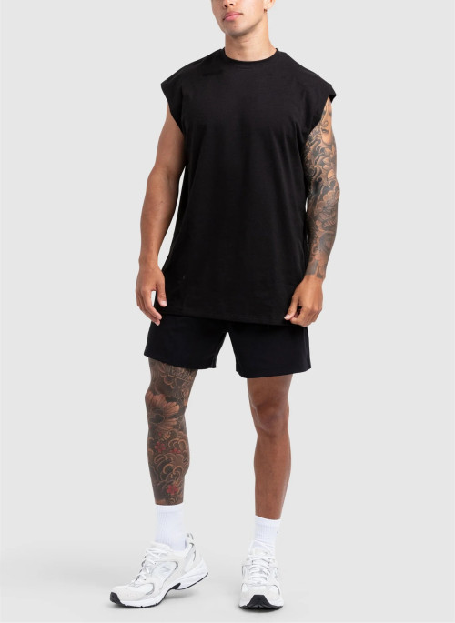Men's lightweight oversized tank top versatile cotton sleeveless workout tops