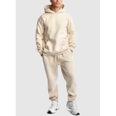 Men's relaxed fit kangaroo pocket hoodies brushed cotton fleece hooded sweatshirts