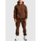 Men's relaxed fit kangaroo pocket hoodies brushed cotton fleece hooded sweatshirts