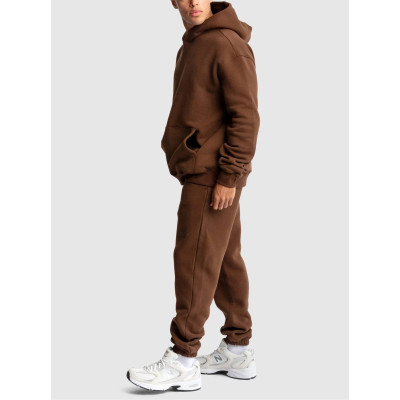 Men's relaxed fit kangaroo pocket hoodies brushed cotton fleece hooded sweatshirts