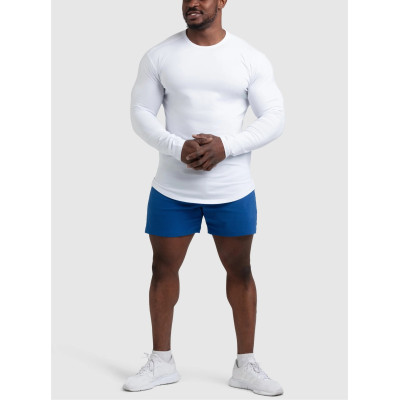 Men's crew neck long sleeve compressive t shirts lightweight workout tees