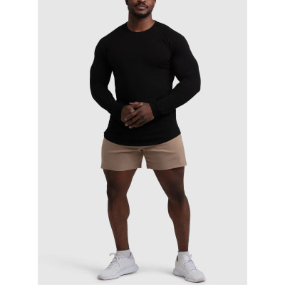 Men's crew neck long sleeve compressive t shirts lightweight workout tees