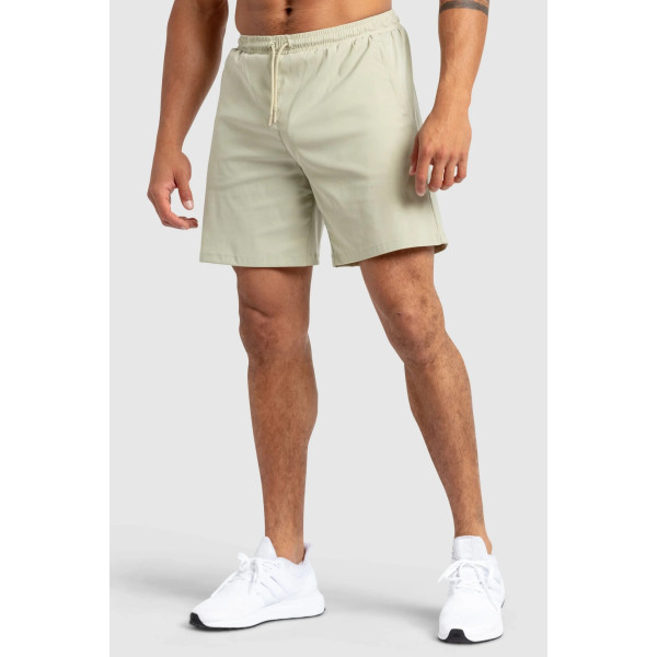 Lightweight 7" woven shorts with side zippers adjustable waist gym shorts