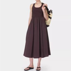 Women's scoop neck mid dress racerback athleisure style tennis clothing