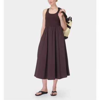 Women's scoop neck mid dress racerback athleisure style tennis clothing