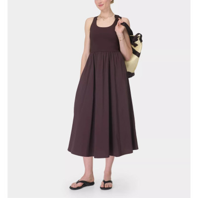 Women's scoop neck mid dress racerback athleisure style tennis clothing