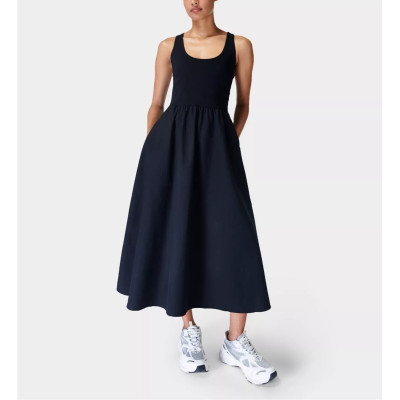 Women's scoop neck mid dress racerback athleisure style tennis clothing