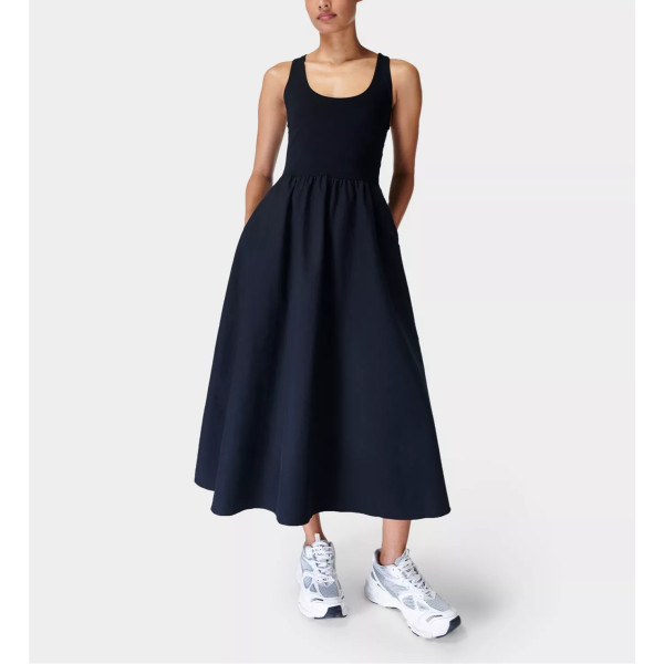 Women's scoop neck mid dress racerback athleisure style tennis clothing