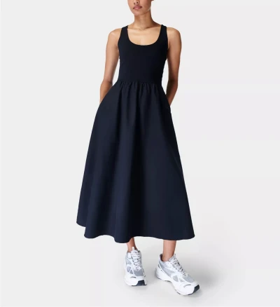 Women's scoop neck mid dress racerback athleisure style tennis clothing