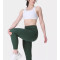 Women's mid rise compressive gym leggings with side pockets