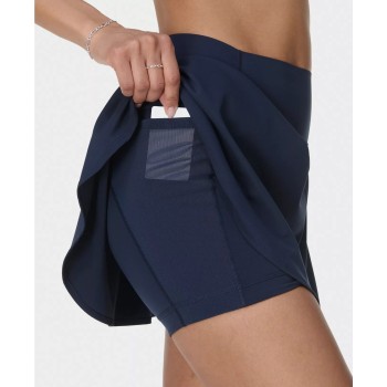 Women's high waist 2 in 1 tennis skirts with mesh pockets lightweight flowy skorts