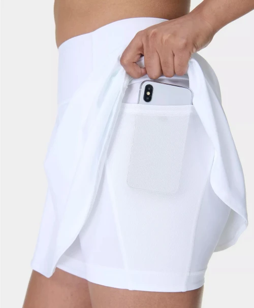 Women's high waist 2 in 1 tennis skirts with mesh pockets lightweight flowy skorts