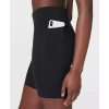 High waist running shorts with side pockets supportive mid length biker shorts