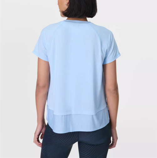 Women's breathable regular fit short sleeve t shirts crew neck sports tees