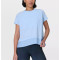 Women's breathable regular fit short sleeve t shirts crew neck sports tees