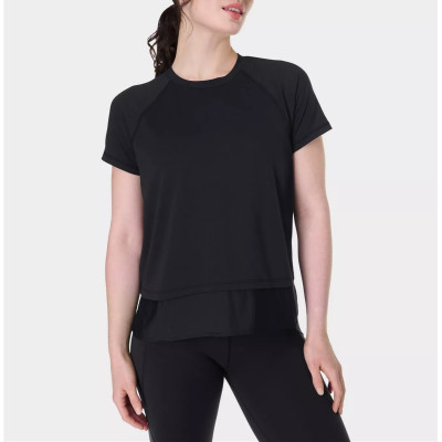 Women's breathable regular fit short sleeve t shirts crew neck sports tees