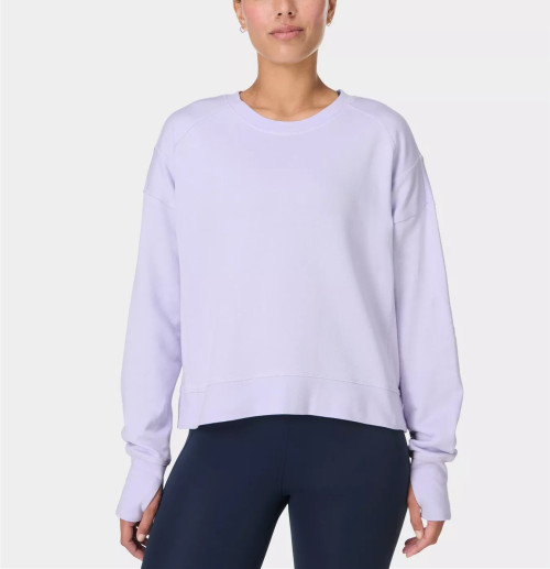 Ultra soft cotton blend crew neck sweatshirts with thumbhole
