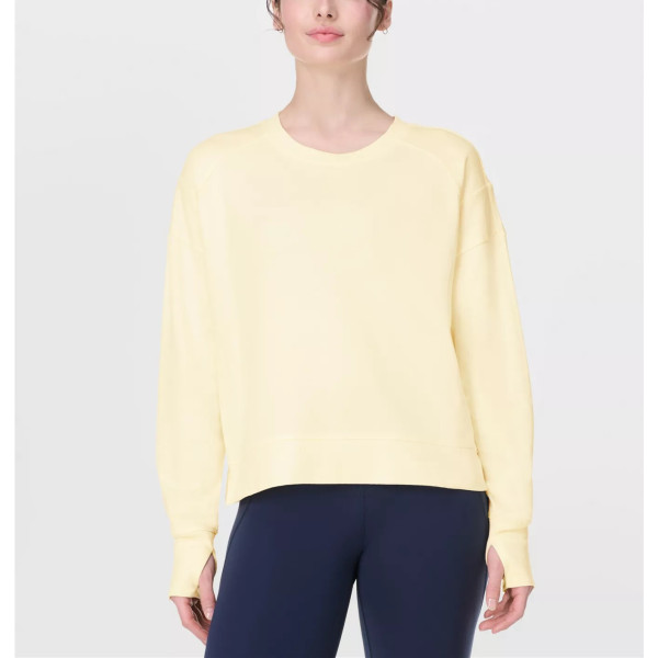 Ultra soft cotton blend crew neck sweatshirts with thumbhole
