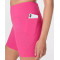 Tummy control compressive biker shorts with side pockets