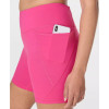 Tummy control compressive biker shorts with side pockets
