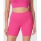 Tummy control compressive biker shorts with side pockets