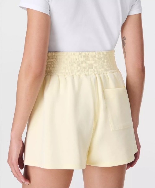 Super high waist athleisure cotton shorts with zipper pockets