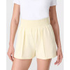 Super high waist athleisure cotton shorts with zipper pockets