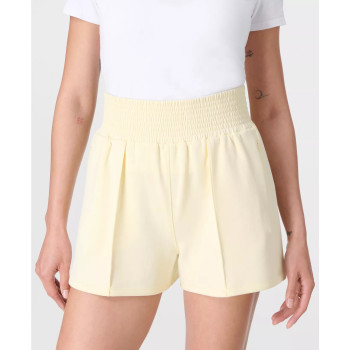 Super high waist athleisure cotton shorts with zipper pockets