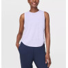 Women's sleeveless ruched top lightweight crew neck tank top