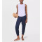 Women's sleeveless ruched top lightweight crew neck tank top