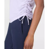 Women's sleeveless ruched top lightweight crew neck tank top