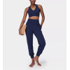 Women's light weight high waisted jogger pants with zipper pockets