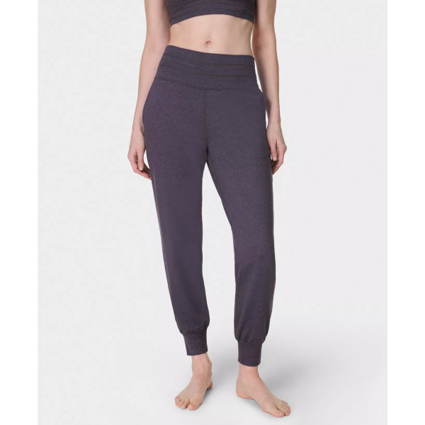 Women's light weight high waisted jogger pants with zipper pockets