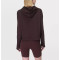 Women's cotton blend long sleeve hooded sweatshirts with thumbholes