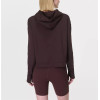 Women's cotton blend long sleeve hooded sweatshirts with thumbholes
