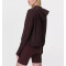 Women's cotton blend long sleeve hooded sweatshirts with thumbholes