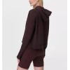Women's cotton blend long sleeve hooded sweatshirts with thumbholes