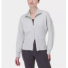 Women's full zipper cotton jackets drop shoulder slim fit coats