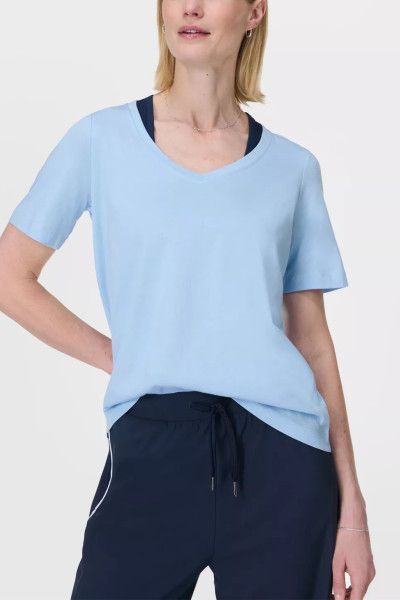 Women's lightweight v neck t shirts breathable short sleeve sports tees