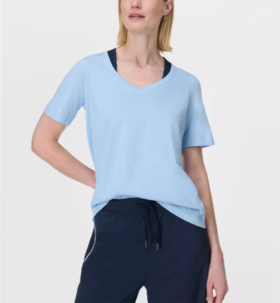 Women's lightweight v neck t shirts breathable short sleeve sports tees