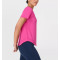 4-ways stretchy mesh spliced running t shirts with curvy hem