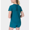 4-ways stretchy mesh spliced running t shirts with curvy hem
