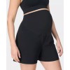 Women's maternity shorts with zip pockets  light weight high rise running shorts