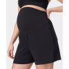 Women's maternity shorts with zip pockets  light weight high rise running shorts