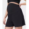 Women's maternity shorts with zip pockets  light weight high rise running shorts