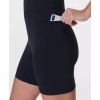 Scoop neck wide strap padded jumpsuits hollow back short bodysuits with side pockets