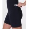 Scoop neck wide strap padded jumpsuits hollow back short bodysuits with side pockets