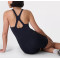 Scoop neck wide strap padded jumpsuits hollow back short bodysuits with side pockets