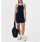 sleeveless scoop neck contrast trim racerback sports dress